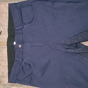 Smartpak Piper full-seat navy blue silicone breeches